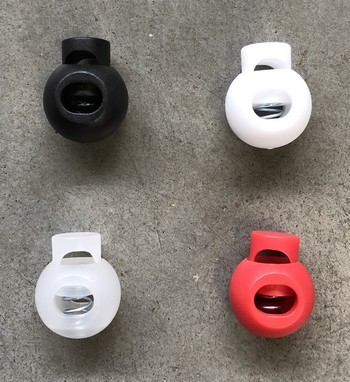 Koordstopper 1-gaats Bal dia.20mm - gat 8mm(10 stuks), Rood